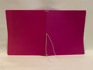 A4/Magazine Size Pink/Blue Custom Keeper Travelers Style Refillable Reversible Notebook Cover