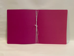 A4/Magazine Size Pink/Blue Custom Keeper Travelers Style Refillable Reversible Notebook Cover