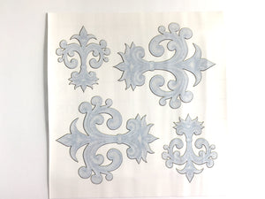 4 Fleur de Lis Waterslide Decals