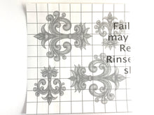 4 Fleur de Lis Waterslide Decals