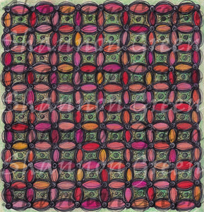 Flower Grid-Digital Download from Hand Painted/Drawn Papers/Journal Pages