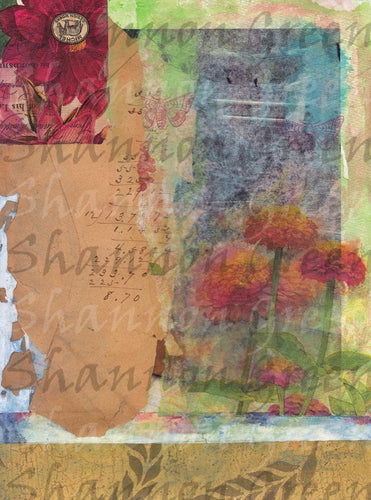 Collage Background 1-Digital Download from Hand Painted/Drawn Papers/Journal Pages