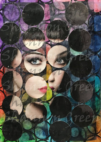 Dottie-Digital Download from Hand Painted/Drawn Papers/Journal Pages