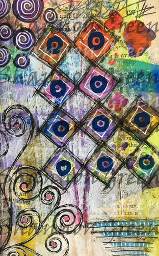 Paint and Doodles-Digital Download from Hand Painted/Drawn Papers/Journal Pages