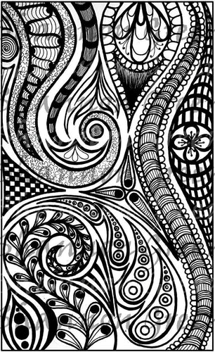 Doodle 6-Digital Download from Hand Painted/Drawn Papers/Journal Pages