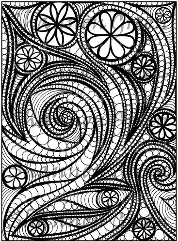 Doodle 9-Digital Download from Hand Painted/Drawn Papers/Journal Pages