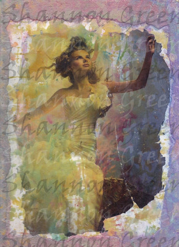 Gel Gal-Digital Download from Hand Painted/Drawn Papers/Journal Pages