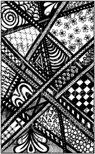 Doodle 1-Digital Download from Hand Painted/Drawn Papers/Journal Pages