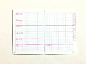 A5 Text Weight Grid Bound Notebook Insert with SuedeTex® Covers