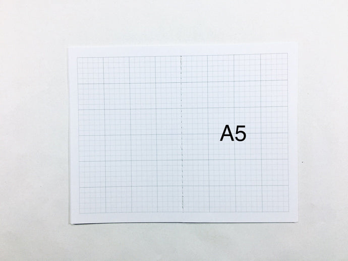 A5 Text Weight Grid Bound Notebook Insert with SuedeTex® Covers
