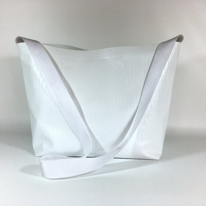 Paintable White Vinyl Tote Bag